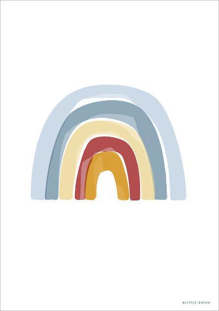 Produktbild Little Dutch Poster A3 Regenbogen/ABC blau