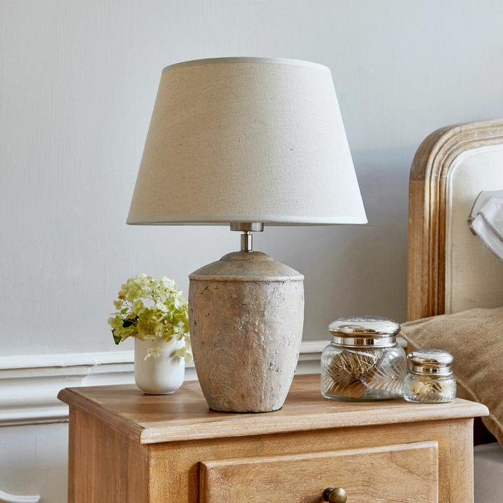 Actual product image Loberon Table Lamp Verfaille Antique Grey (E27)