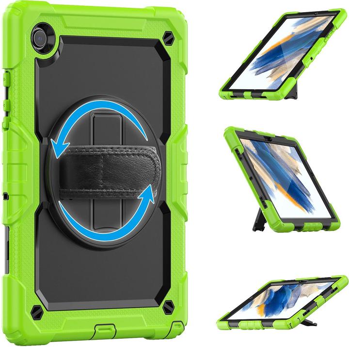 Produktbild Lobwerk 4in1 Tasche für Samsung Tab A8 X200 X206 10.5 Schutzhülle + Gestell Grün (X)