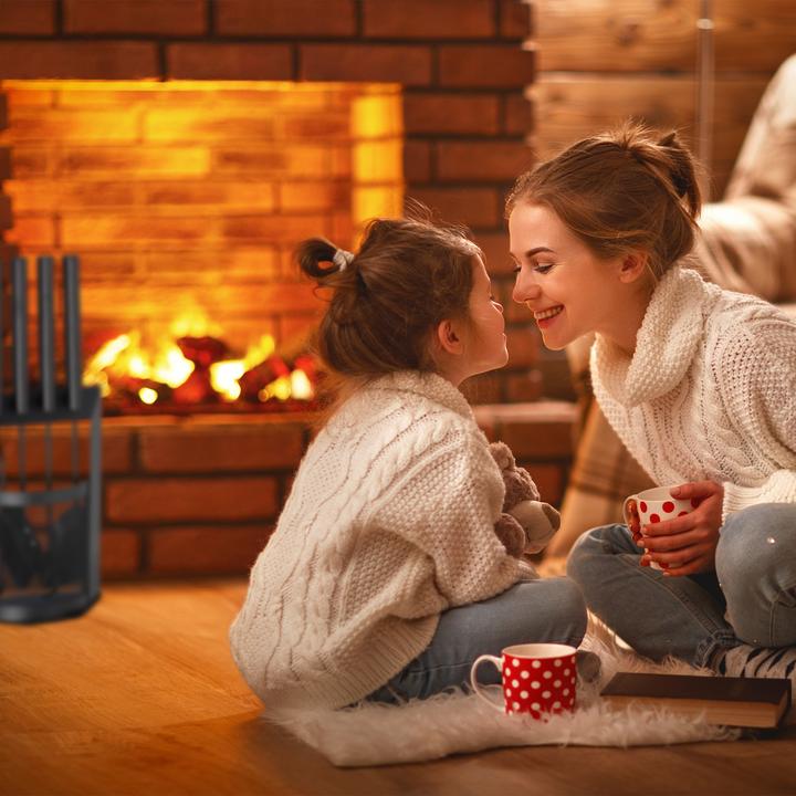 Actual product image Relaxdays Fireplace Companion Set (28.5 x 16 x 61 cm)