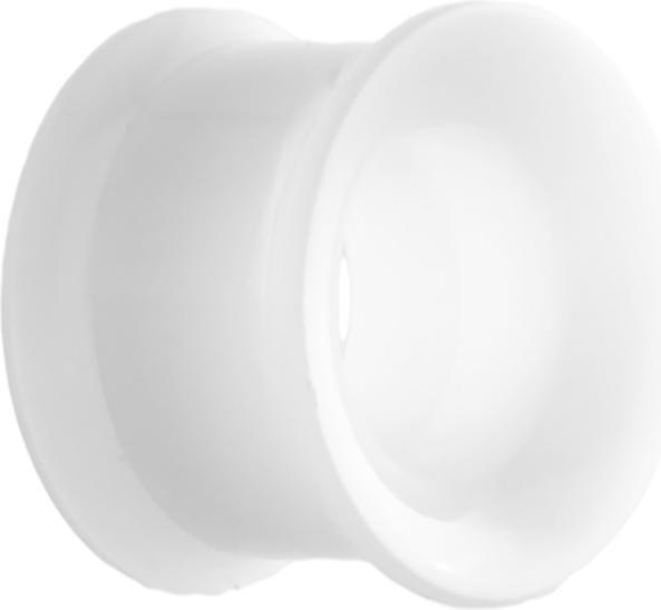 Produktbild Star Piercing Flared Tunnel weiss mit Schraubewinde (ohne Messing, Acryl)