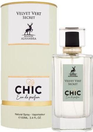 Actual product image Alhambra Chic Velvet Vert Secret - EDP - 100 ml (Eau de parfum, 100 ml)