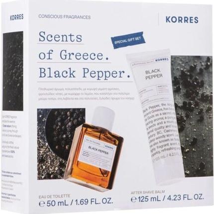 Immagine prodotto Korres Black Pepper Eau De Toilette 50ml and Black Pepper Aftershave Balm 125ml (Balsamo dopobarba, 50 ml)