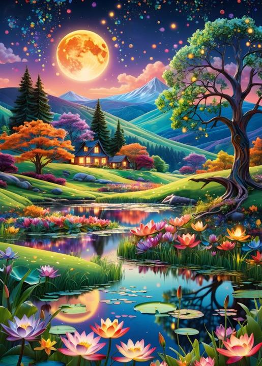 Produktbild Alipson Puzzle Puzzle 500 pieces Nuit de Pleine Lune (500 Teile)