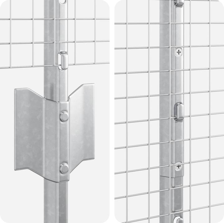 Produktbild VidaXL Hühnerdrahtzaun Set Set aus 2 Galvanisierter Stahl 25 x 1 m