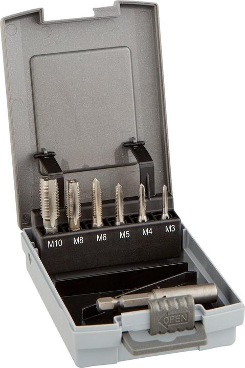 Produktbild Werkzeugstore24 Einschnittgewindebohrer Bit Set HSS M3-M10 7tlg.
