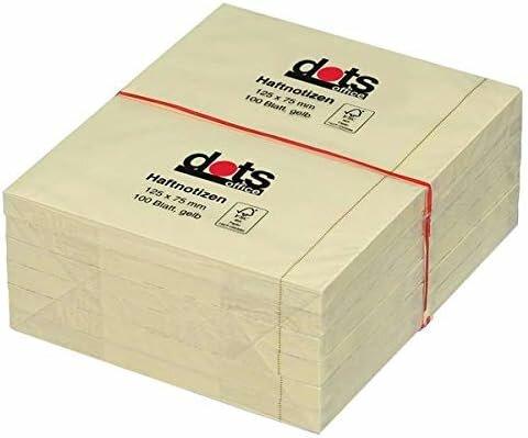 Dots Haftnotizen Standard gelb 12 Blöcke (12.5 x 7.5 cm)