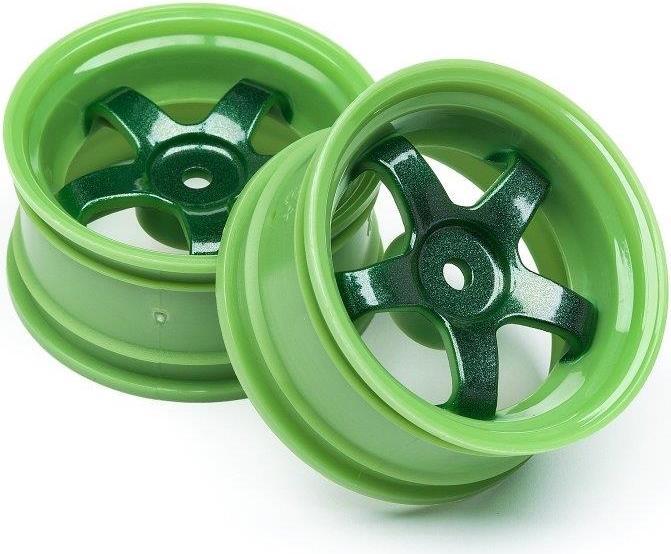 Actual product image HPI Work Meister S1 Wheel Green (3mm Offset/2pcs)