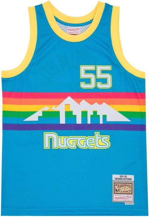Mitchell & Ness Swingman Jersey Denver Nuggets TROPICAL Dikembe Mutombo - M (M)