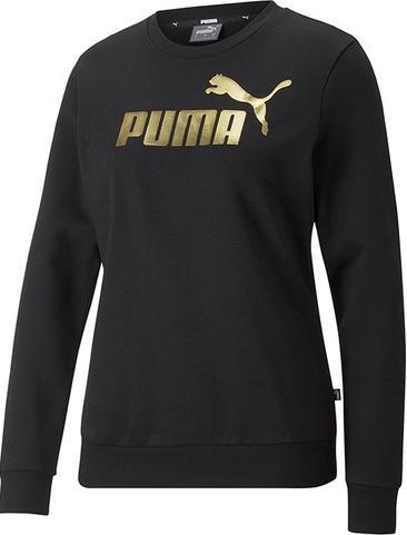 Puma Ess+ Metallic Logo Crew Sweatshirt für Damen in Schwarz