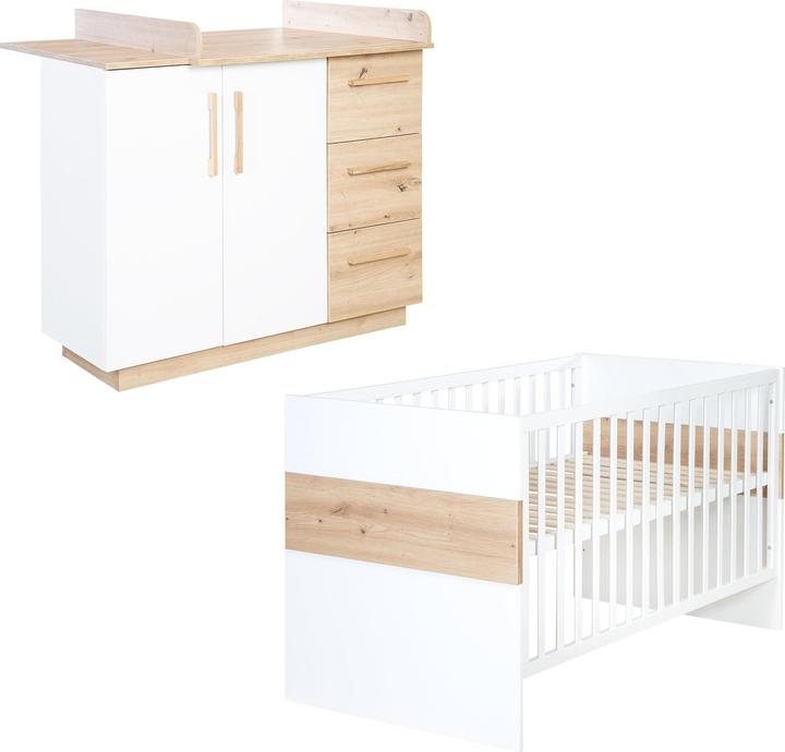 Image du produit Roba Set de chambre d'enfant Lion (Unité de changement, Lit de bébé)