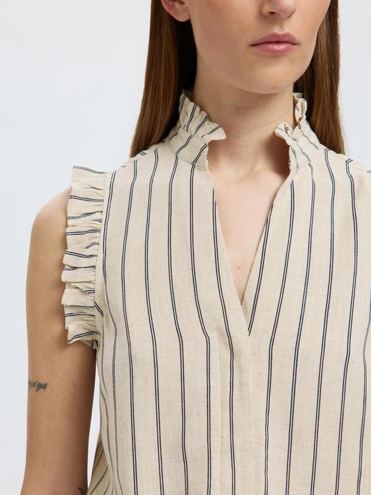Produktbild Selected Femme Slfviva Sl Ruffle Striped Sun Top Noos (42)