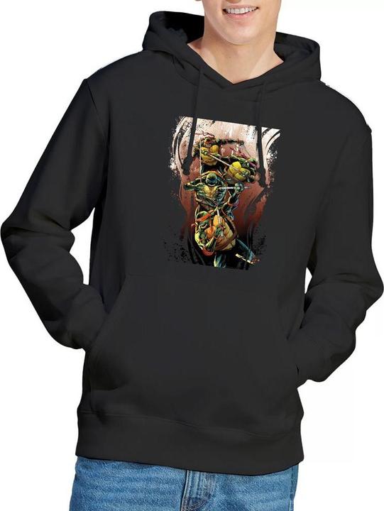 Immagine prodotto Teenage Mutant NT Earthy Rainbow Warriors Felpa con Cappuccio Uomo (XXL)