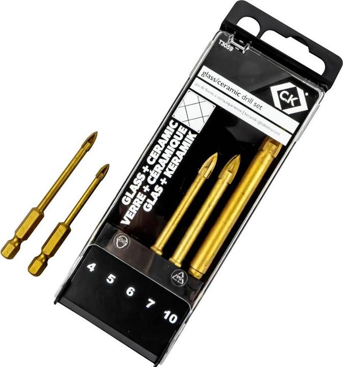 Actual product image C.K Magma Drill set for glass/ceramic, 5 pcs. (5 mm, 7 mm, 4 mm, 10 mm, 6 mm)