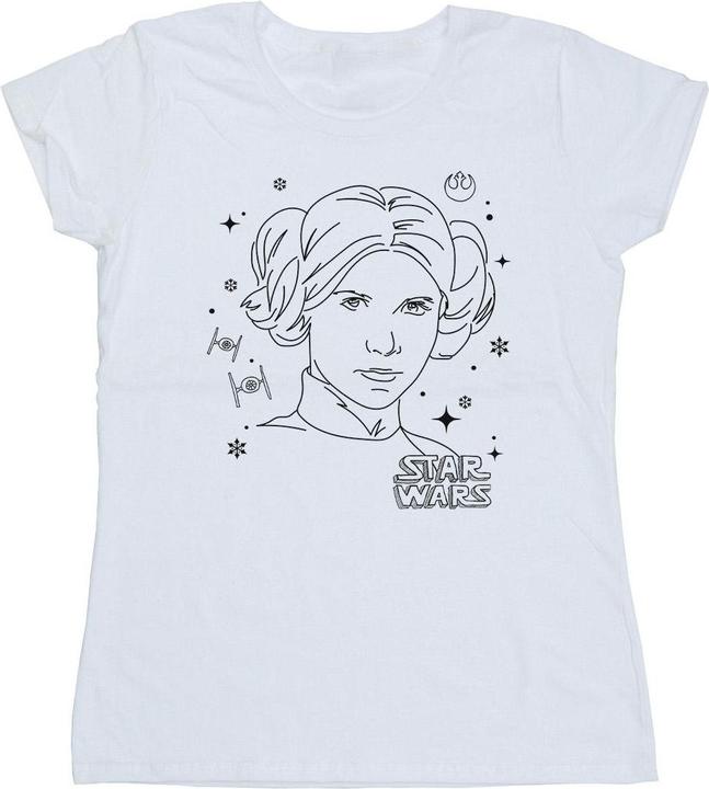 Star Wars Episode IV: A New Hope Leia Christmas Sketch TShirt (L)