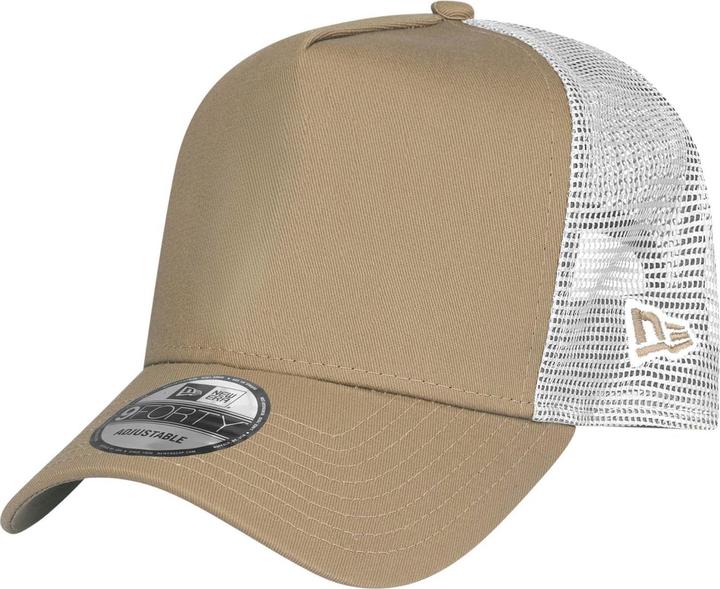 Actual product image New Era A-Frame Mesh Trucker Cap - ESSENTIAL khaki