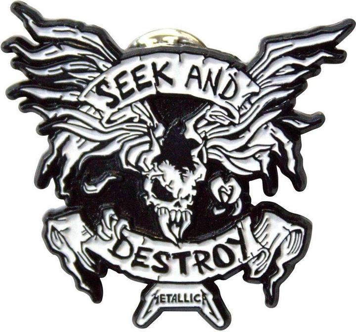 Metallica Abzeichen Seek & Destroy ZinkLegierung Emaille