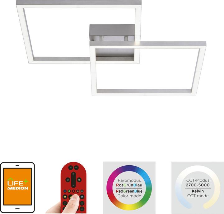 Actual product image Leuchten Direkt Ceiling light steel2xLEDBoard/1227005000KIndoor lightIP20 (3000 lm)