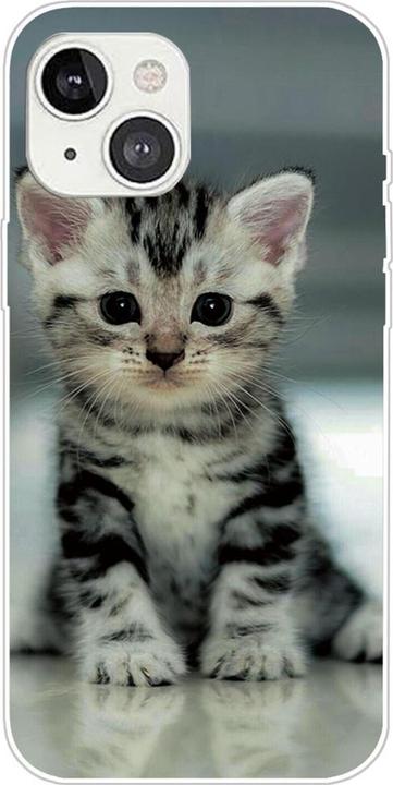 Produktbild Ueli Express iPhone 14 Super Slim Gummi Schutzhülle Baby Katze (Apple iPhone 14)