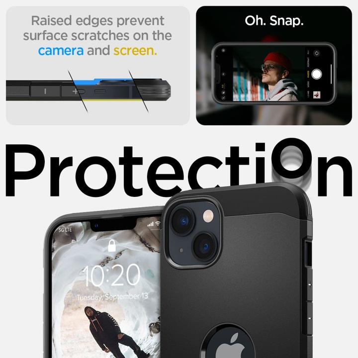Actual product image Spigen Tough Armor Magsafe iPhone 14 case - Black (Apple iPhone 14)