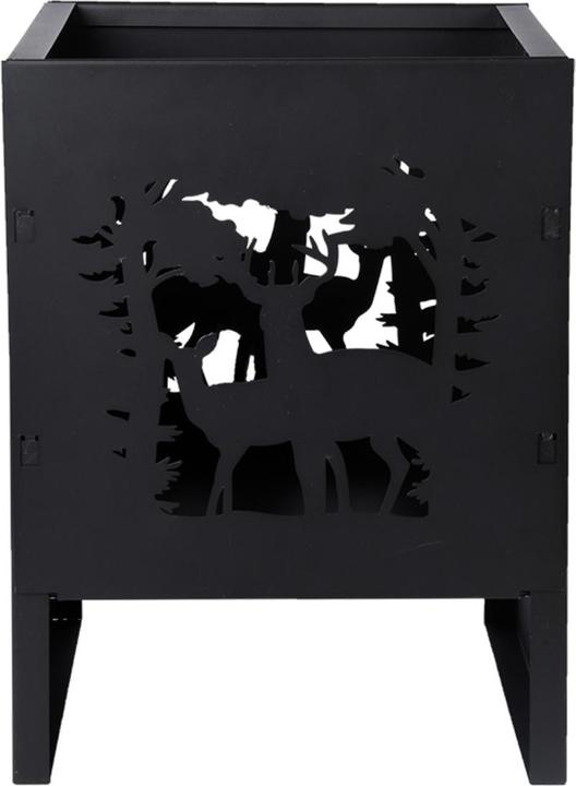 Produktbild Esschert Design Feuerkorb Quadratisch mit Hirsch, Schwarz (30.20 cm)
