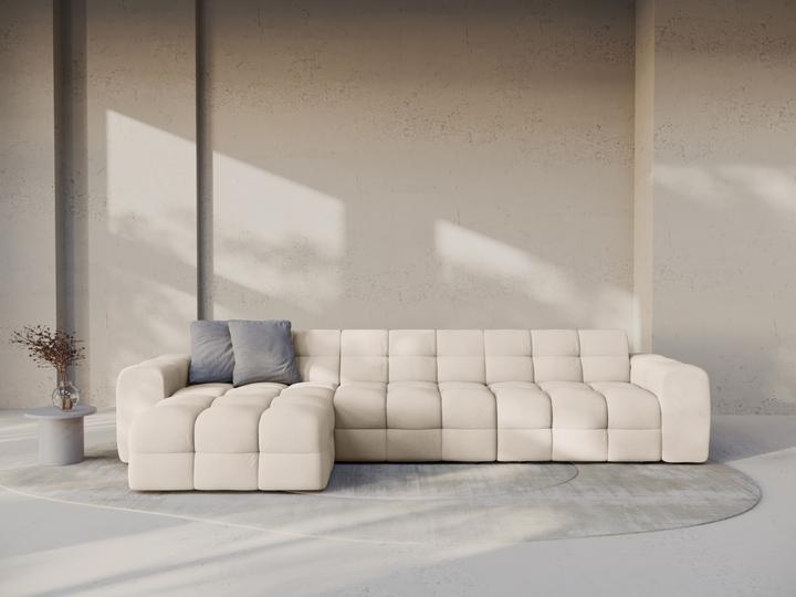 Actual product image Micadoni Velvet Left Corner Sofa, "Kendal", 5 Seats, 357x173x79Made in Europe (Corner sofa)