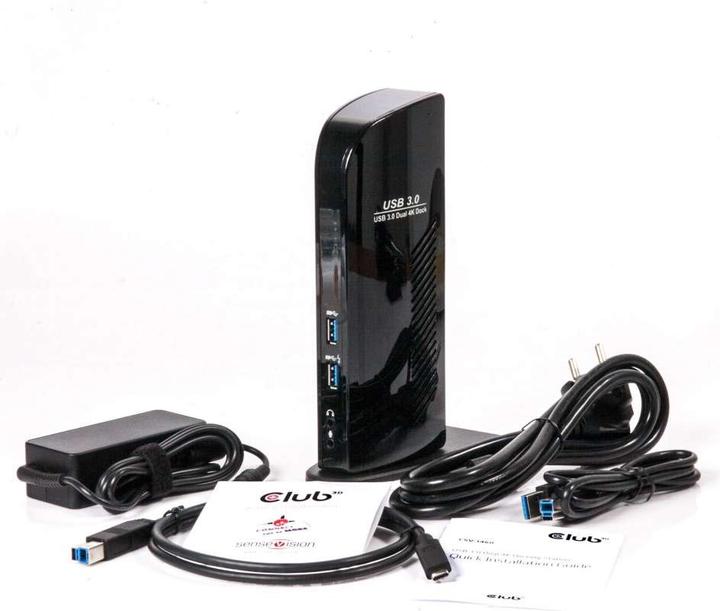 Produktbild Club 3D Dual Display Docking Station 4K60Hz (USB-B, 2 Ports)