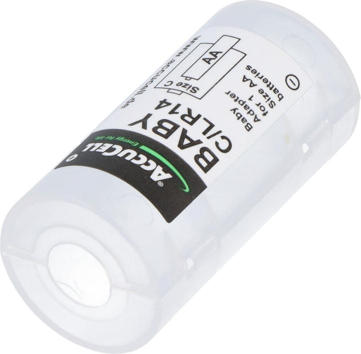 Produktbild AccuCell Universal Baby C Adapter für je 1x Mignon/AA auf Grösse Baby, C, LR14, FR14