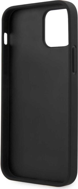 Actual product image BMW PC/TPU Shiny Hard Case Genuine Leather with Vertical Hot Stamped Lines (Apple iPhone 12)