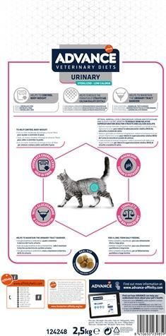 Actual product image Advance Veterinary Diet Cat Urinary Sterilised Minimal Calorieën (Adult, 1 pcs., 2550 g)