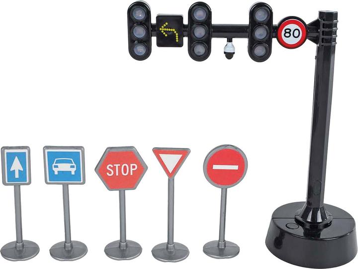 Actual product image Kids Globe Farming Traffic light with 3 lights 12cm with function 5 signs