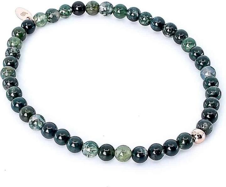 Balibay Ashra (18 cm, Moosachat, Sterling Silber 925, Edelstein, Achat)