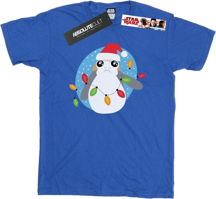 Star Wars The Last Jedi Porg Christmas Lights TShirt (XL)