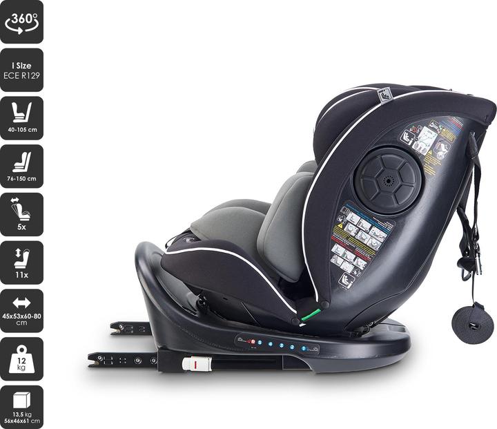 Produktbild BabyGo Nova2 black (Reboarder, ECE R129/i-Size Norm)