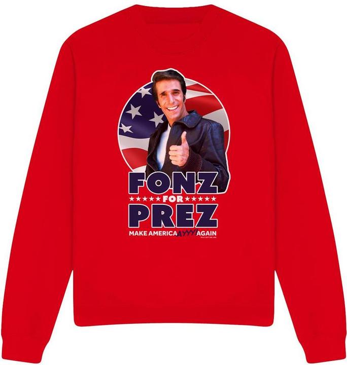 Immagine prodotto Happy Days Fonz for Prez Felpa Adulto Unisex (XL)
