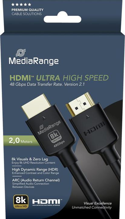 Produktbild MediaRange HDMI – HDMI (2 m, HDMI)