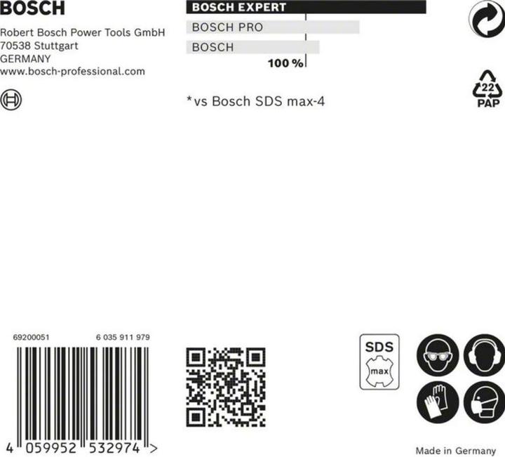 Produktbild Bosch Professional Zubehör EXPERT SDS max-8X Hammerbohrer, 18 x 600 x 740 mm (18,00 mm)