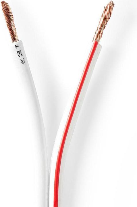 Actual product image Nedis Loudspeaker cable| 2x 2.50 mm²| CCA| 100.0 m| round| PVC| White| - Extension cable (100 m)