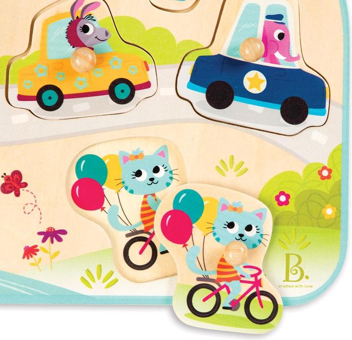 Produktbild B.toys B. Vehicles On The Go - Holzpuzzle Verrückte Fahrzeuge 7-teilig (7 Teile)