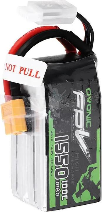 Immagine prodotto AccuCell Batteria 1550mAh 14.8V 100C 4S XT60 per modellismo (14.80 V, 1550 mAh)