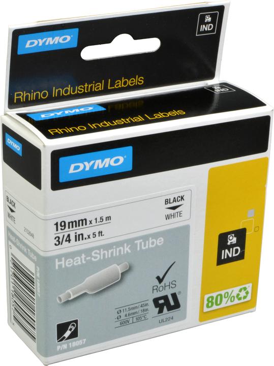 Actual product image Dymo Rhino heat shrink tubing (1.90 cm, White)