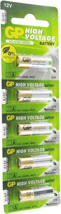 Produktbild GP Batteries 23A, 23Ae, A23, VA23GA, MS21, MN21, 8LR932 (5 Stk., LR9, 38 mAh)