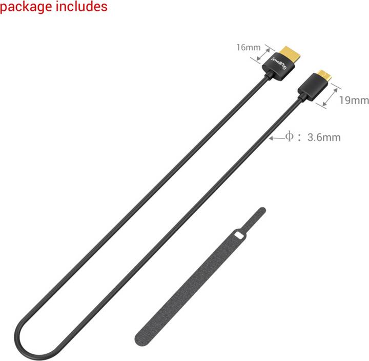 Actual product image SmallRig Mini HDMI – HDMI (Typ A) (0.55 m, HDMI)
