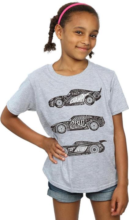 Immagine prodotto Disney Cars Text Racers Maglietta Ragazze (140, 146)