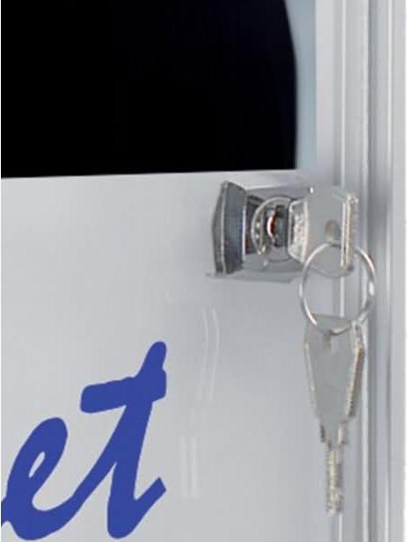 Actual product image Nobo Showcase extra flat with metal back panel