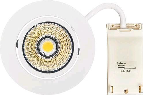 Image du produit Nobile Spot LED encastrableRond, 8W 4000K, 230V, blanc mat (630 lm)