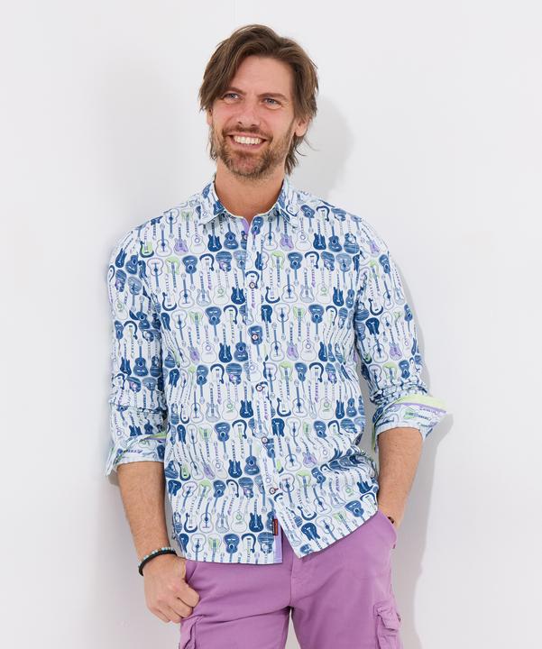Actual product image Joe Browns Sketchy Guitar Print Long Sleeve Shirt (S)