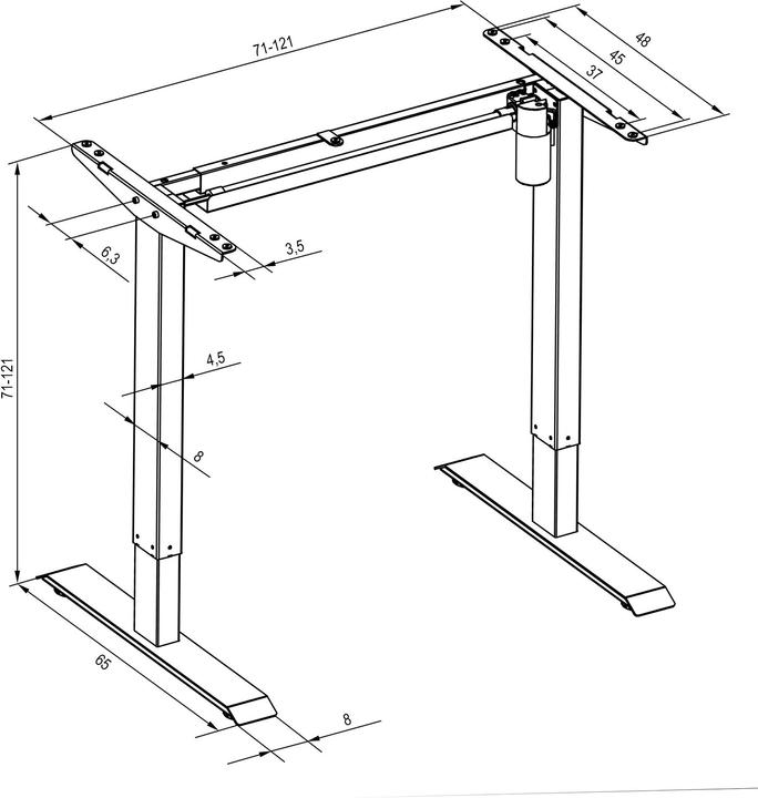 Image du produit tectake Bureau assis debout