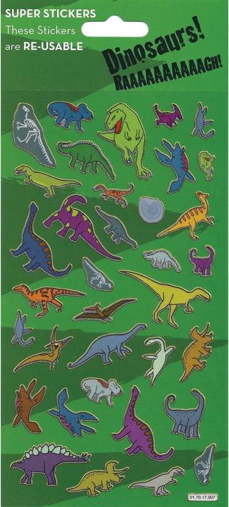 Actual product image Paper Projects Reusable Foil Dinosaurs Stickers