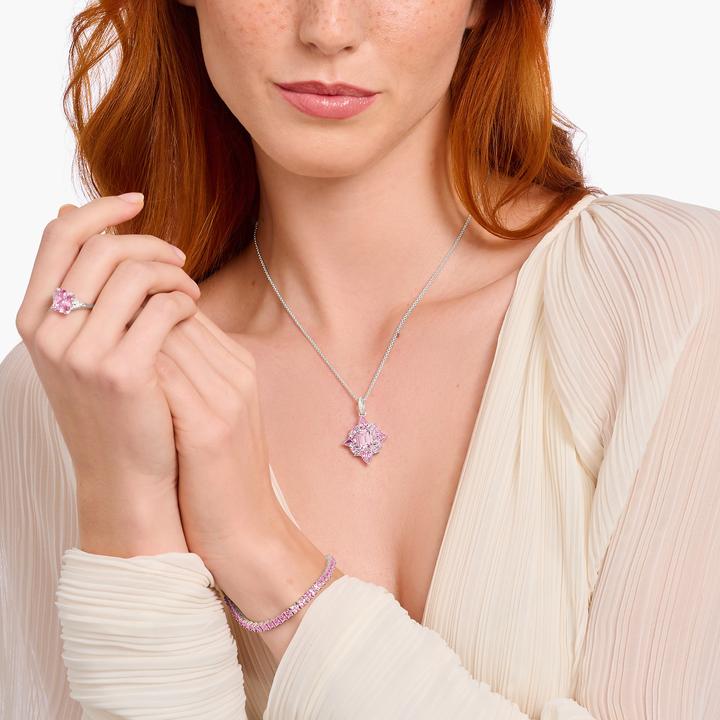 Immagine prodotto Thomas Sabo Ciondolo con pietre rosa in argento (Argento 925)